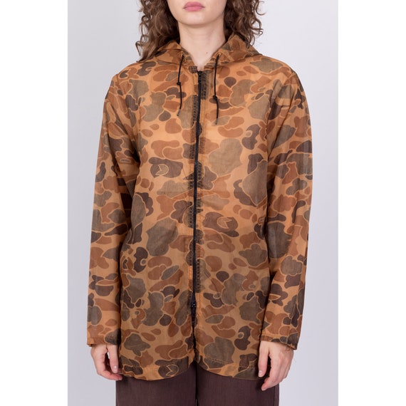 Medium 70s 80s SafTbak Sheer Camo Cover Jacket Me… - image 3