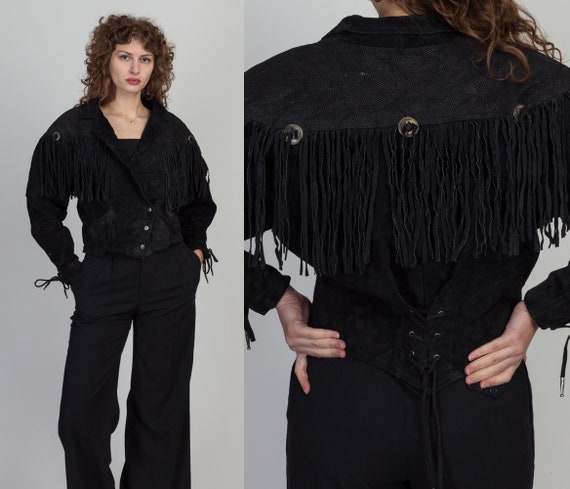 Western Black Fringe Duster