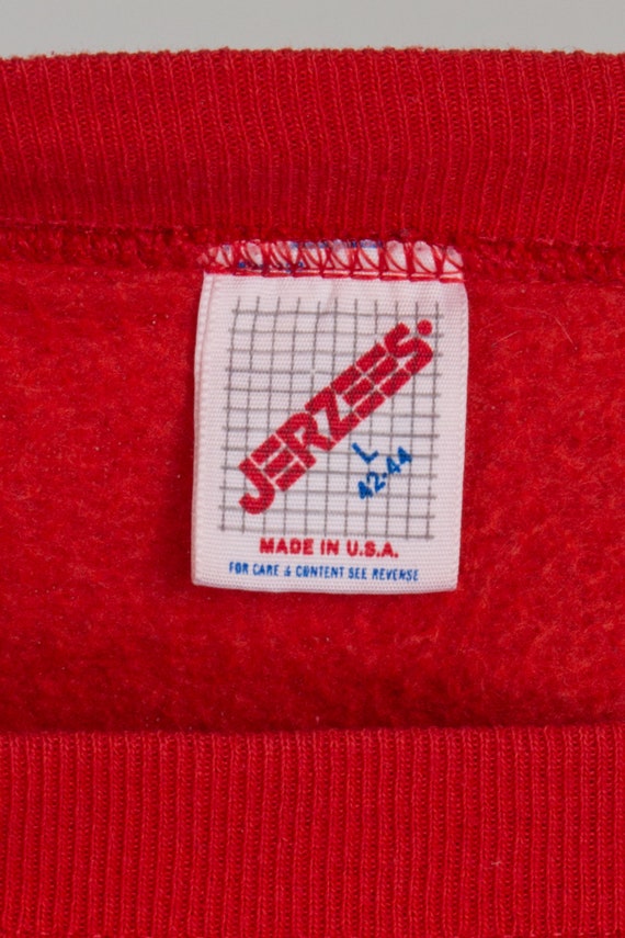 Medium 80s Red Raglan Sleeve Sweatshirt Unisex | … - image 6