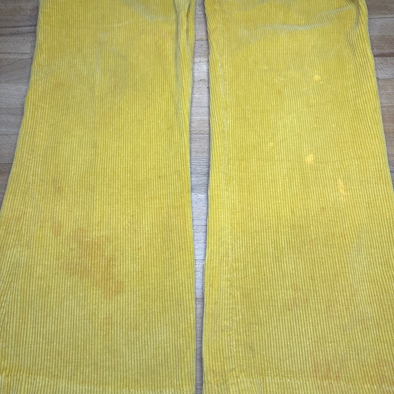 Medium 70s Yellow Corduroy Kick Flare Pants | Vin… - image 8