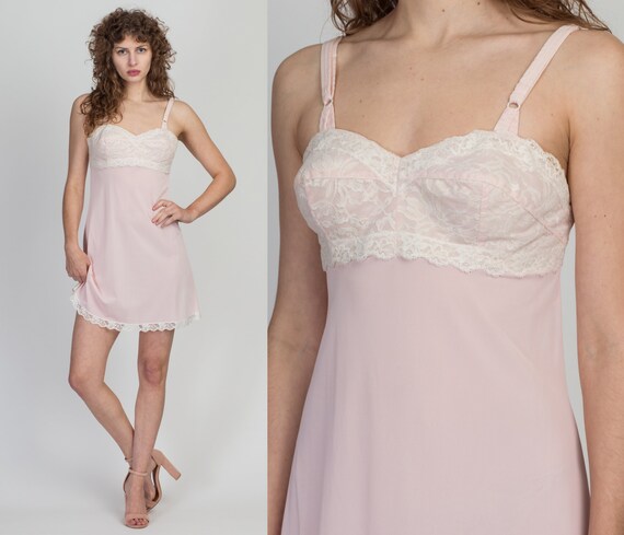 Pink Slip Dress Medium 36B Vintage Olga 
