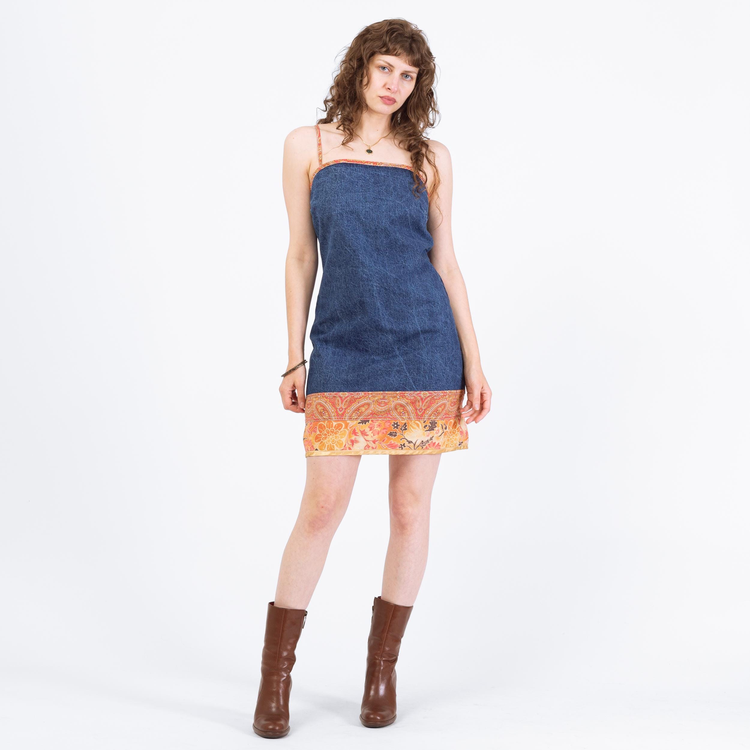 Denim Dress With Apple - Etsy