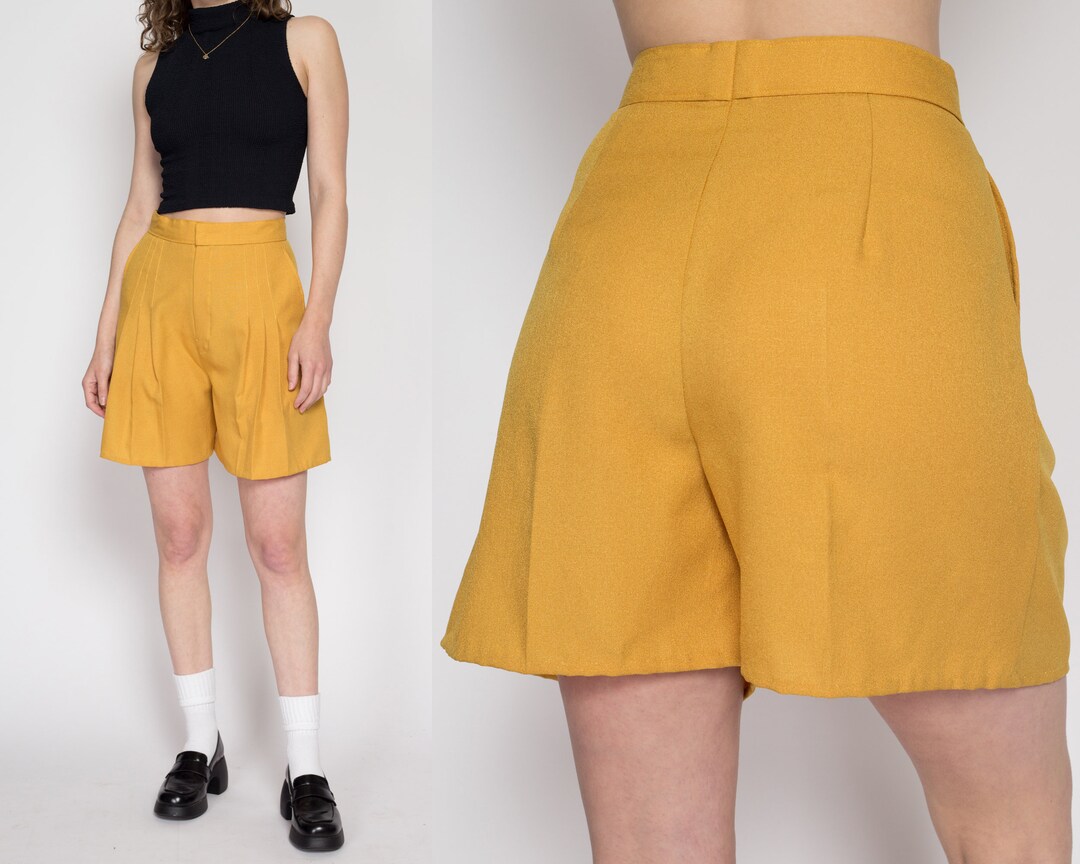 Mustard Yellow Fleece Shorts