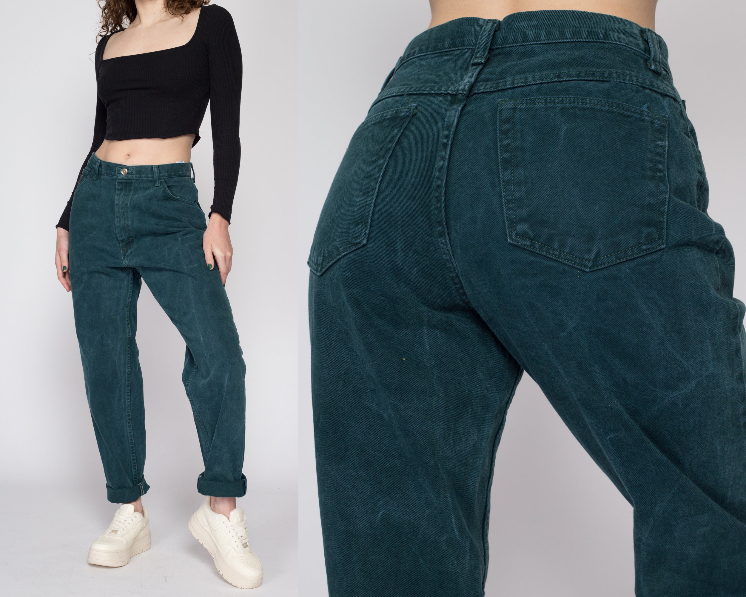 Emerald green jeans cheap