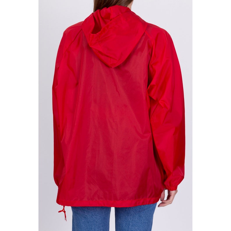 Large Vintage Marlboro Hooded Windbreaker Men's 80s 90s Red Cigarette Brand Lightweight Pullover Jacket image 5