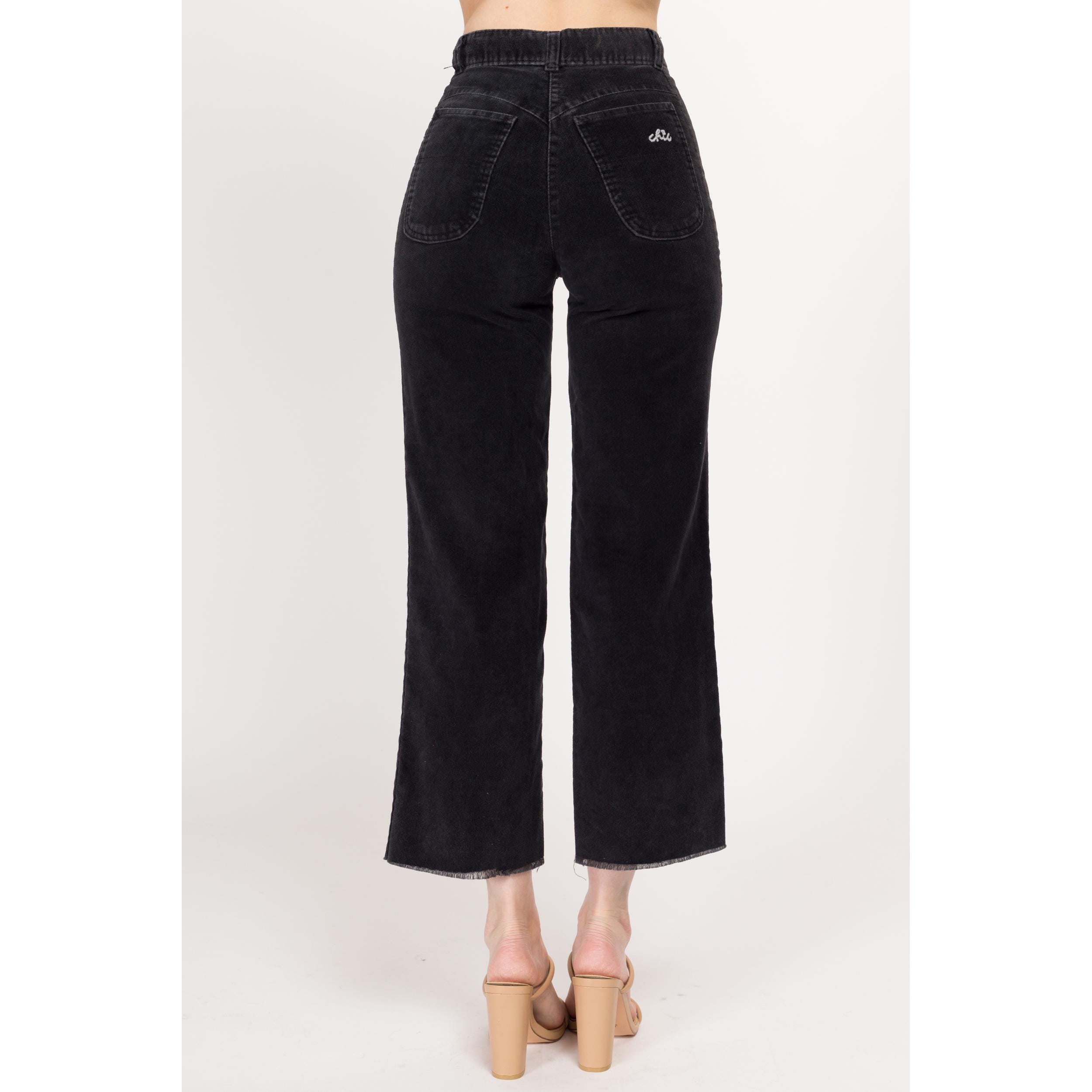 XS 70s Chic by H.I.S. Black Corduroy Pants 25