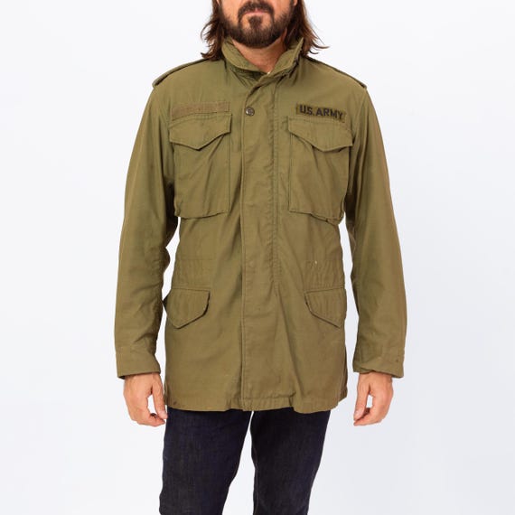 Vintage 70s M65 US Army Field Jacket - Small Long | OG 107 Hooded
