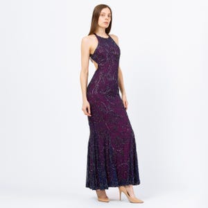 open lace back dress Ellie Wilde EW36083 A Line Lace Long Formal Prom Dress