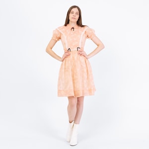 peach flare dress Fit & Flare Dress for Girls in Peach – OMAMImini main image 1