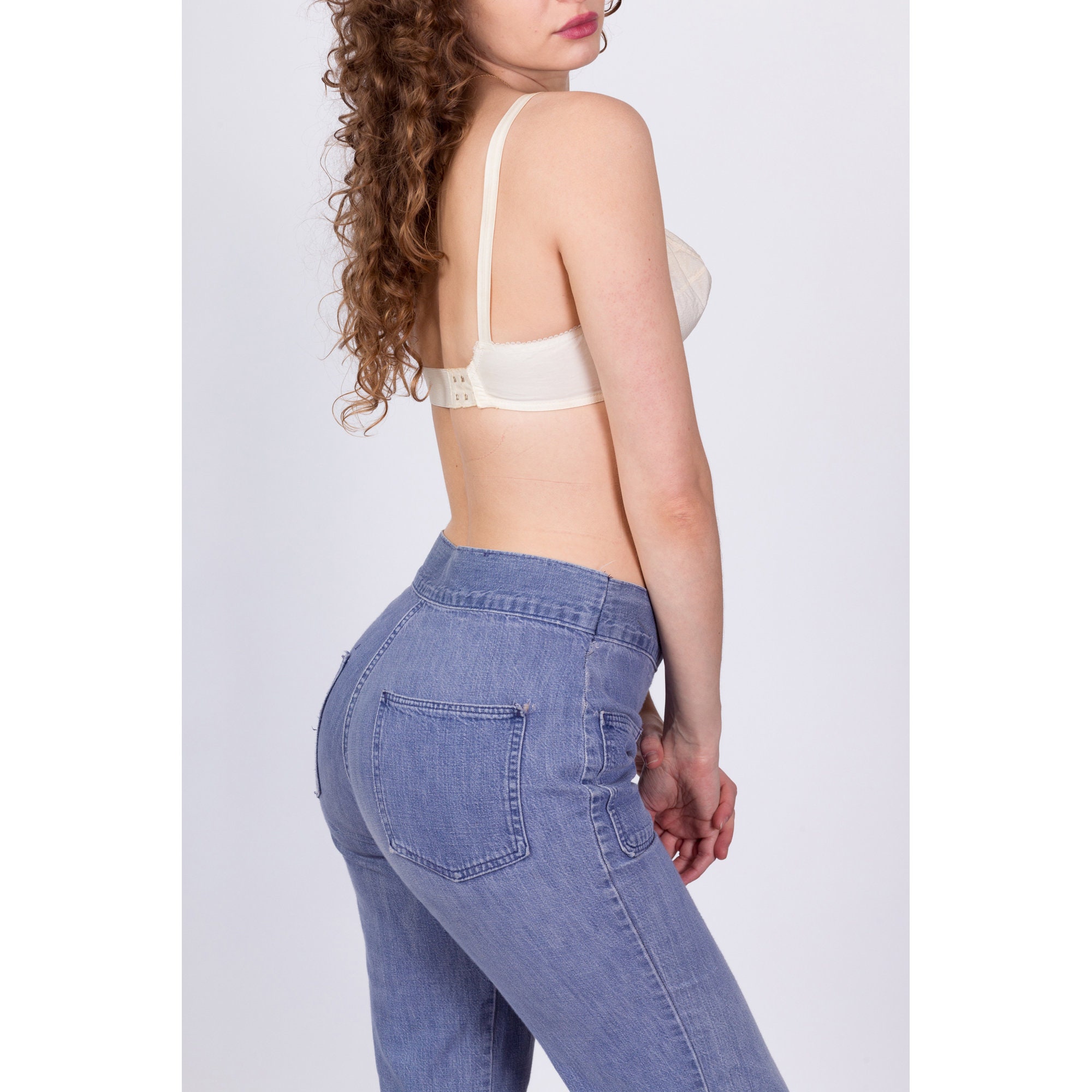 1950s White Cotton Bullet Bra 30A Vintage 50s Pin up Etsy