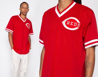 XL jaren 90 Cincinnati Reds MLB honkbalshirt | Vintage majestueuze mesh streetwear atletisch uniform shirt