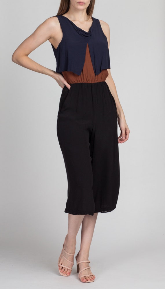 Vintage Color Block Jumpsuit XS to Small | Boho B… - image 4
