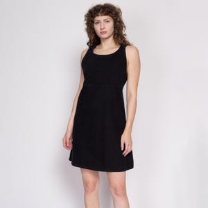 black mini pinafore dress Black Corduroy Pinafore Mini Dress main image 1