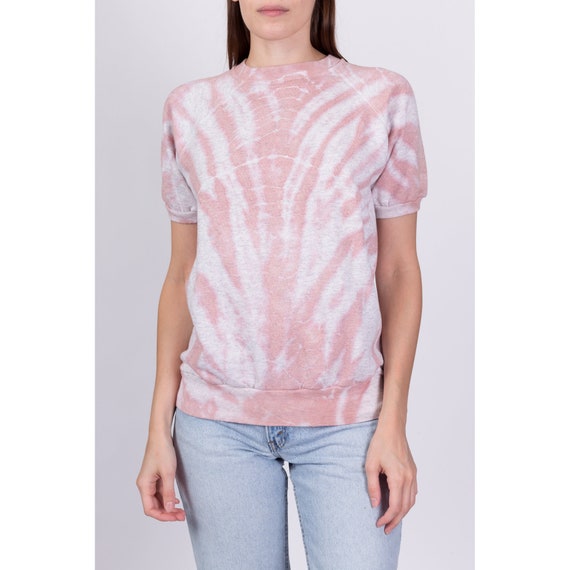 90s Pink Tie Dye Sweatshirt Top Small to Medium |… - image 2