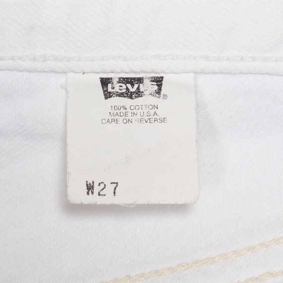XS-Sm Vintage Levis 501 White High Waisted Jean S… - image 7