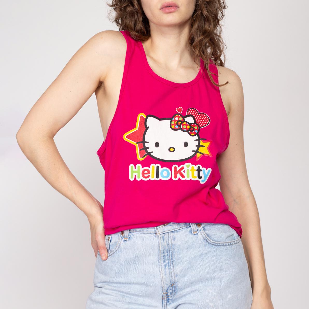 Medium 90s Hello Kitty Hot Pink Tank Top | Vintage Sanrio  display picture 3
