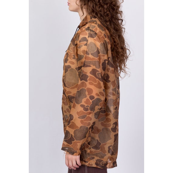 Medium 70s 80s SafTbak Sheer Camo Cover Jacket Me… - image 4