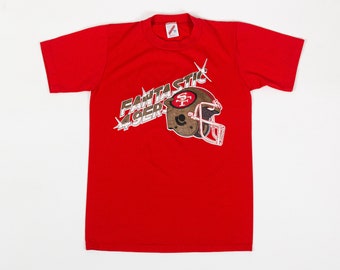 XS 90s Fantastic 49ers NFL T Shirt Unisex | Vintage San Francisco Red Football Tee