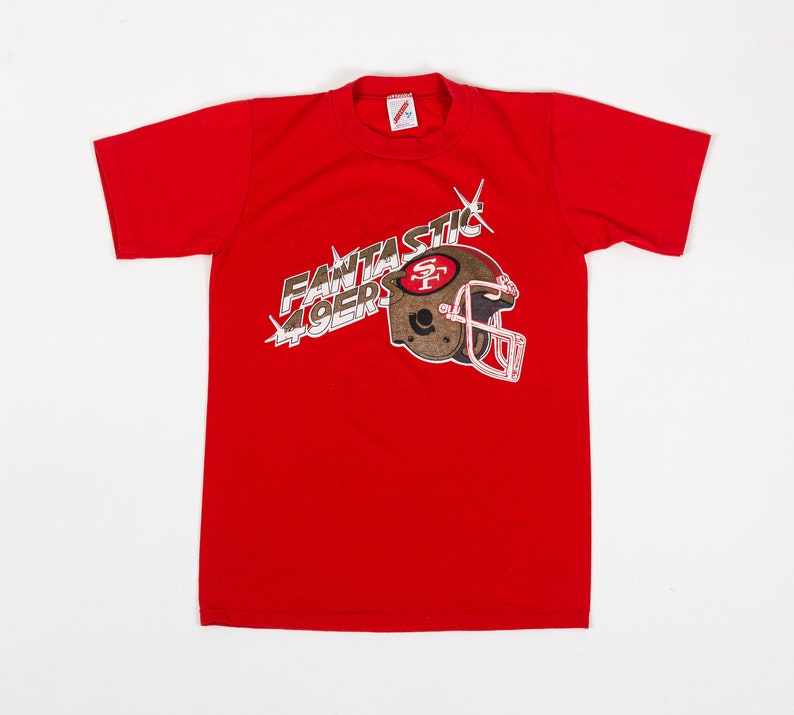 XS 90s Fantastic 49ers NFL T Shirt Unisex Vintage San Francisco Red Football Tee image 1