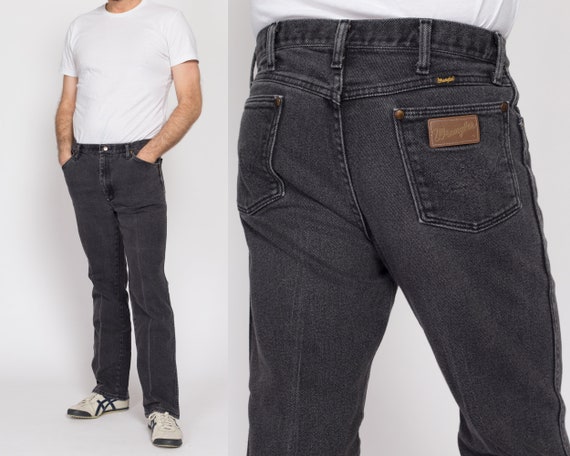 34x32 90s Wrangler Faded Black Jeans | Vintage St… - image 1