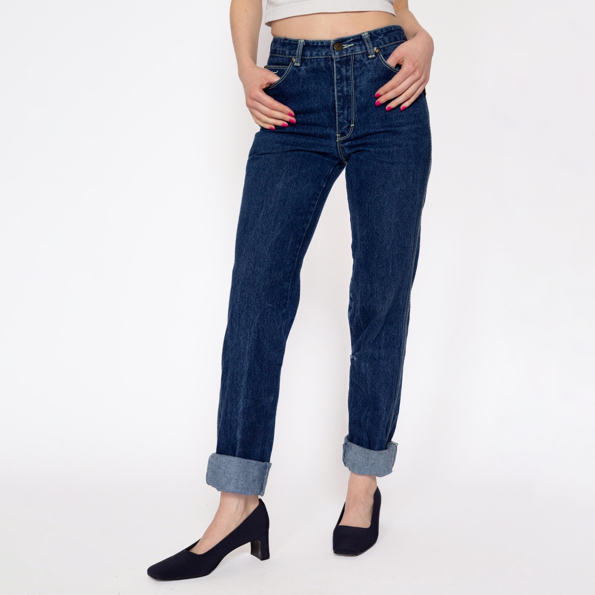 XXS 80s Sergio Valente Mid Rise Jeans | Vintage Dark Wash XXS 80s Sergio Valente Mid Rise Jeans | Vintage Dark Wash