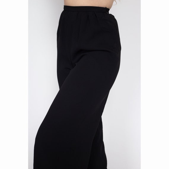 XS Y2K Black High Waisted Sheer Illusion Wide Leg… - image 7