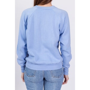 Sweat-shirt de lUniversité de lIowa des années 80 Moyen pour hommes, Grand femme pull vintage bleu ras du cou College image 5