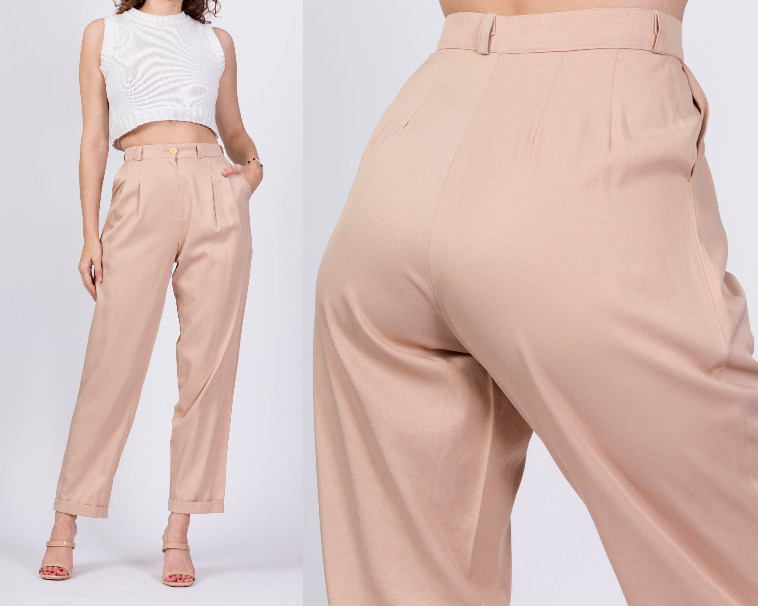 Pantalones Cónicos De Cintura Ajustable Y Cordón Para Mujer Con Bolsillos, Mode de Mujer