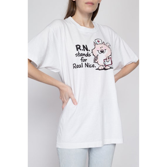 XL 90s Nurse "RN Stands For Real Nice" T Shirt | … - image 3
