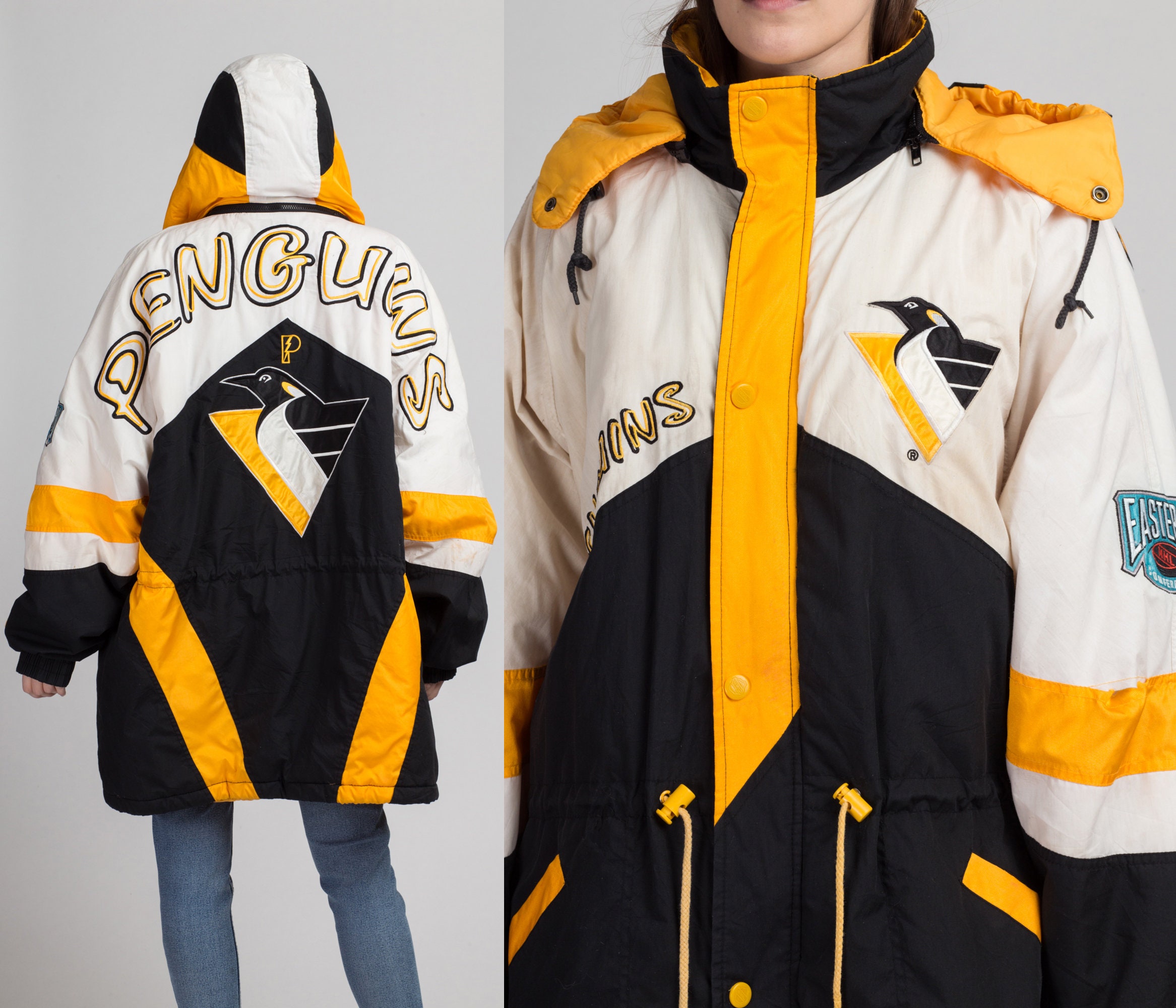 Pittsburgh Penguins Starter Jackets , Penguins Pullover Starter Jacket,  Throwback 90's Jackets