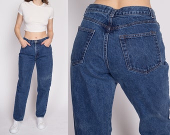 Medium 90s Calvin Klein Sport High Waisted Mom Jeans 30" | Vintage CK Dark Wash Denim Tapered Leg Jeans