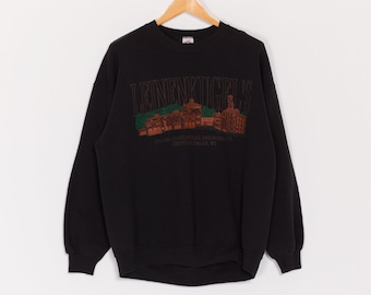 XL-XXL 90s Leinenkugel's Brewing Tourist Sweatshirt | Vintage Black Beer Graphic Chippewa Falls Wisconsin Crewneck