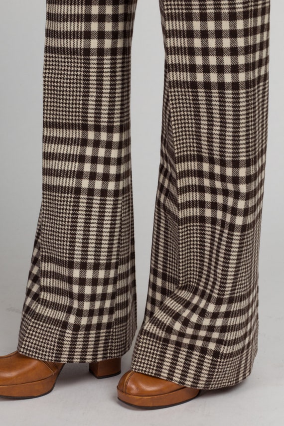 Small 70s Plaid High Waisted Pants Men's 29" | Vi… - image 7