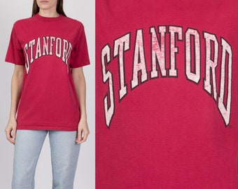 90s Stanford University T Shirt Unisex Medium | Vintage Red Graphic College Tee