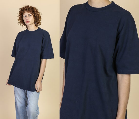 ON SALE Vintage Oversized Plain Black Long sleeve Slouchy BlouseTop from 90/'sminimal