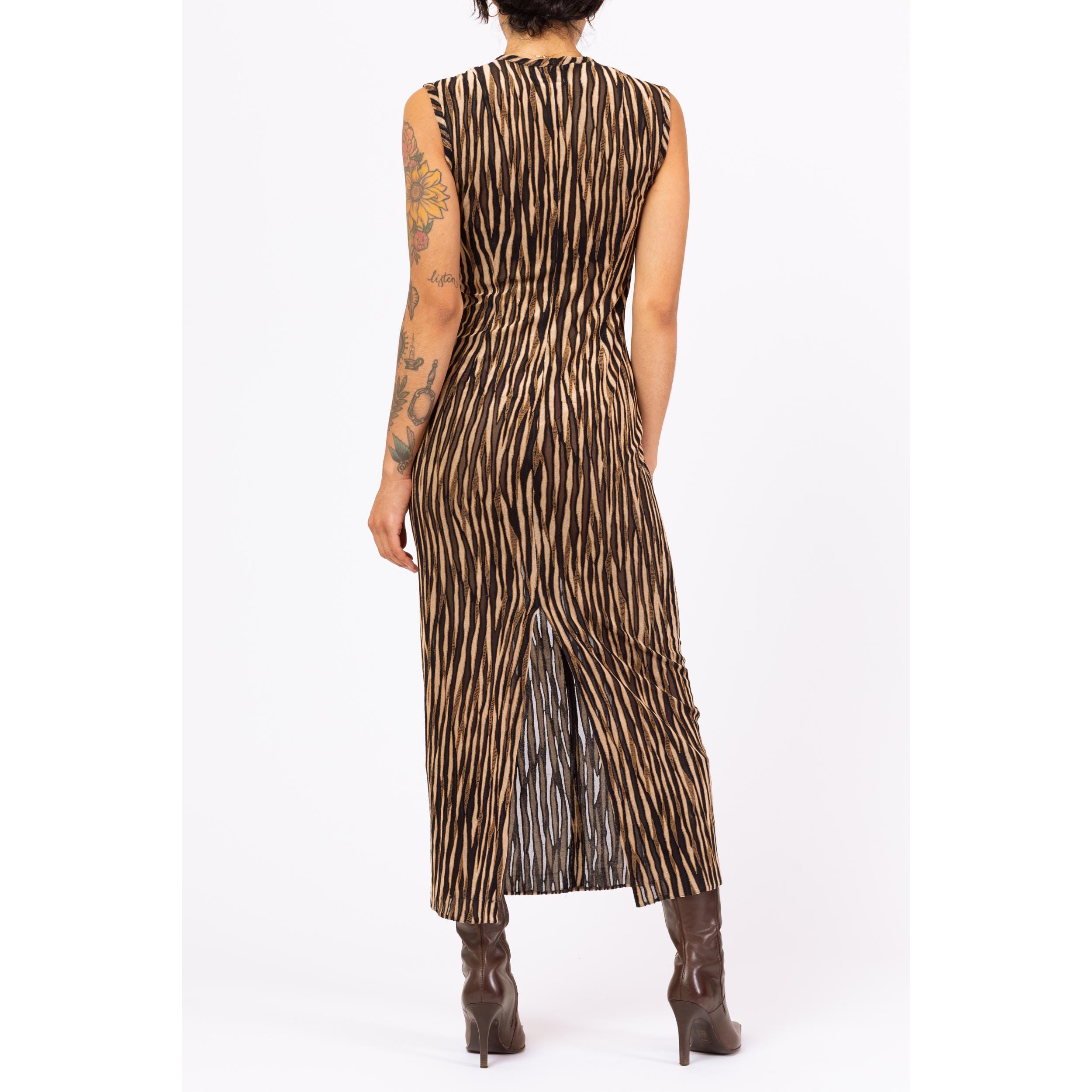brown and black zebra print dress H&M Studio Zebra Print Dress