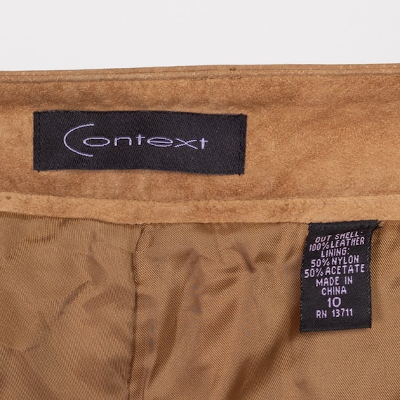 Medium 90s Tan Suede Western Trousers | Vintage M… - image 8