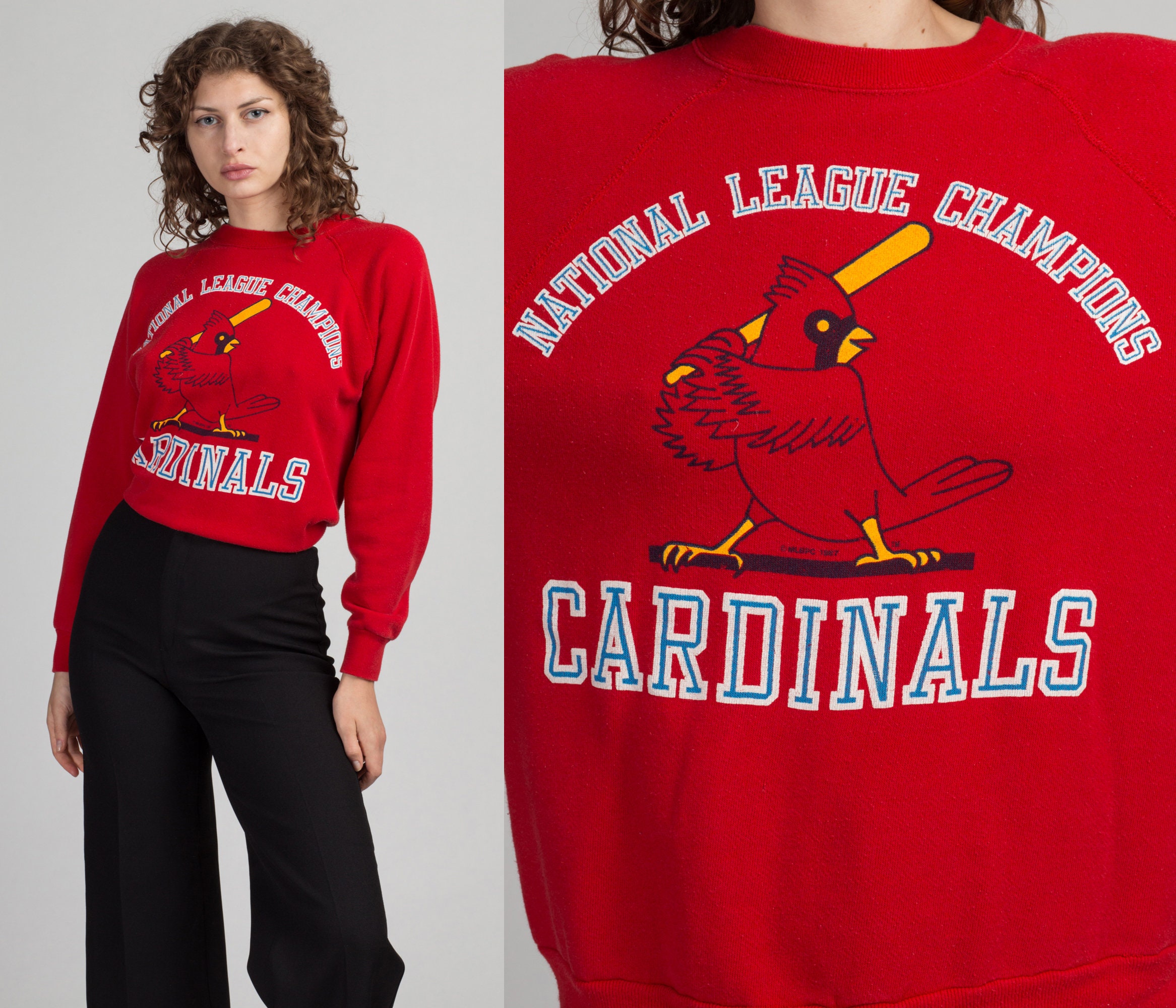 Vintage St Louis Cardinals Sweatshirt Mens Large Red World Series MLB  Baseball