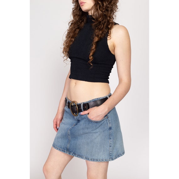 Free People We The Free Size 28 Denim Mini Skirt Button Front