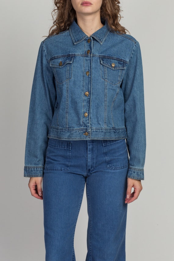 Veste en jean femme crop top bleu délavé avec poche poitrine, Jean Spot –  Jean Spot