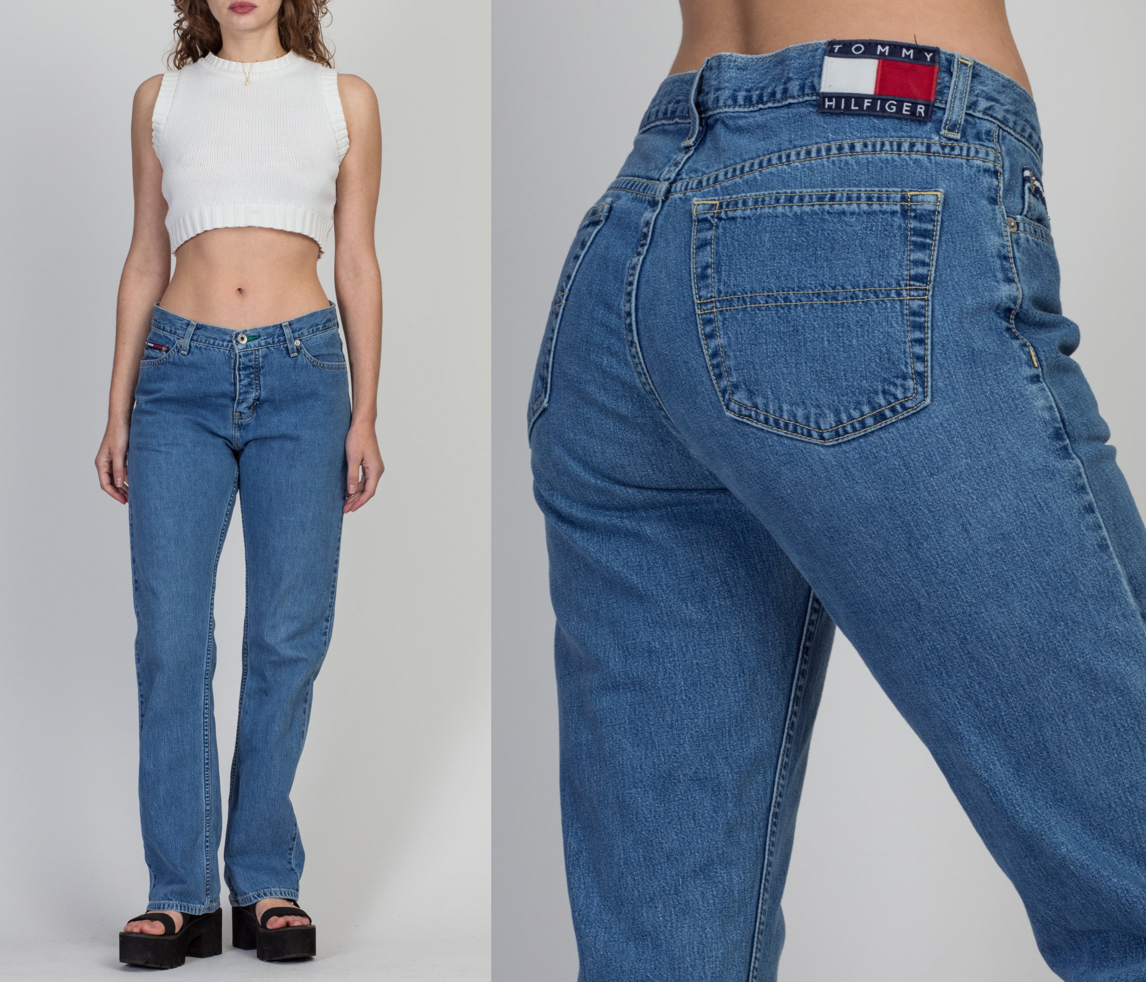 Verwachting rustig aan Overeenkomend 90s Tommy Hilfiger Mid-rise Jeans Medium Vintage Medium - Etsy