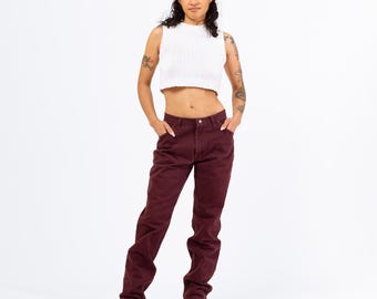 Vintage 90s Wrangler Plum Purple Soft High Waisted Jeans - 29” Waist | Denim Tapered Leg Mom Jeans