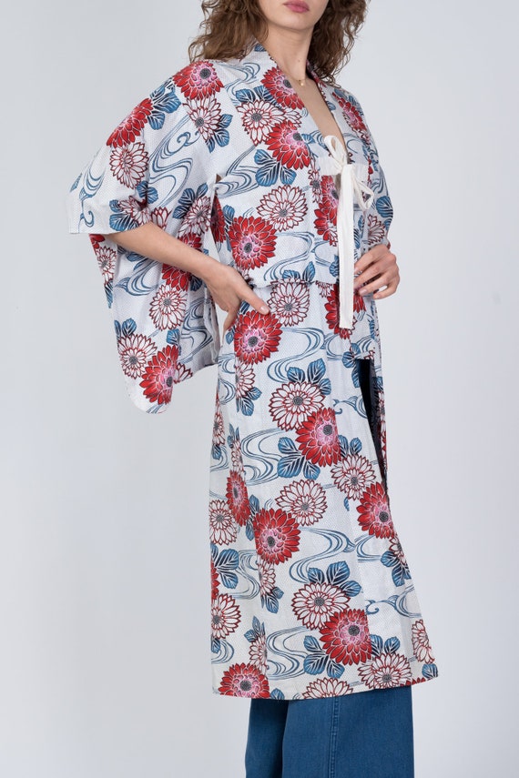 Sm-Med Vintage Floral Kimono | Boho Japanese Cott… - image 4