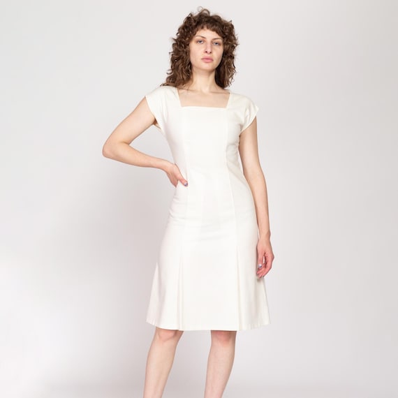 chinese dress ladies Square Neck Button Front Mini Dress