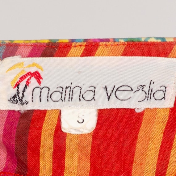 Vintage 90s Patchwork Print Mini Pencil Skirt - V… - image 7