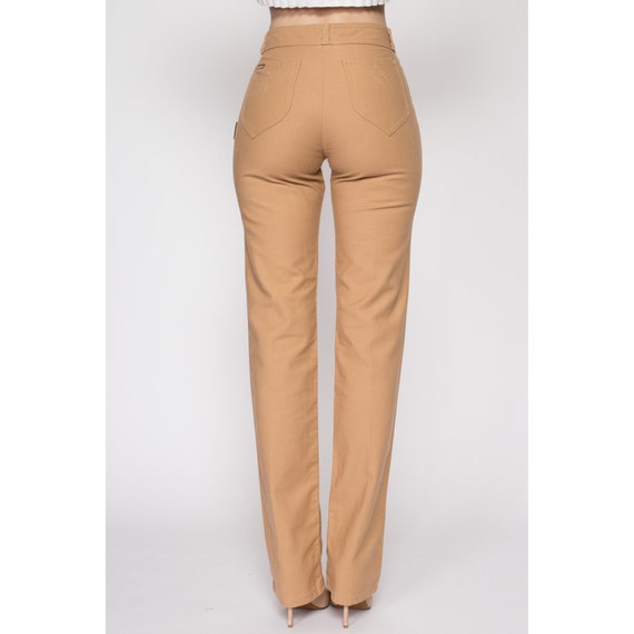 XS 70s Tan High Waisted Pants 24.5" | Retro Vinta… - image 5