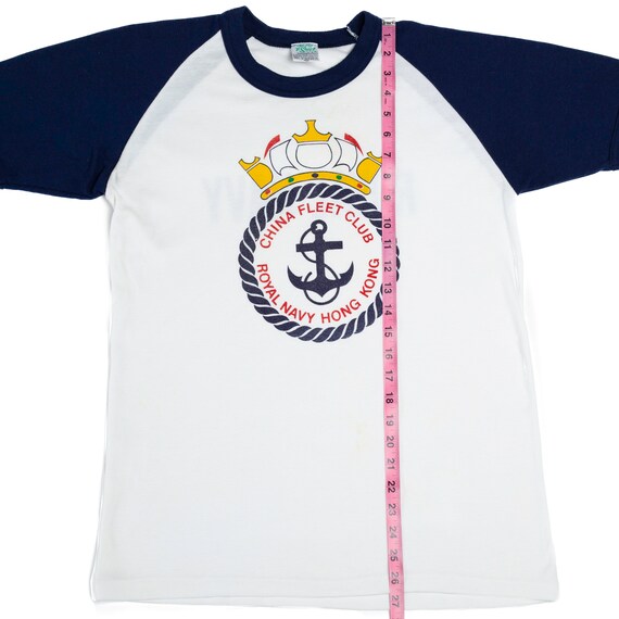 Medium 90s China Royal Navy Fleet Club T Shirt Me… - image 3