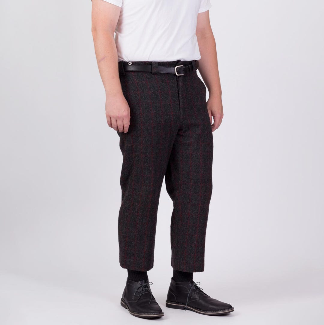 Large 60s 70s Wool Plaid Hunting Pants 38 Vintage Woolrich High Waisted  Outdoors Suspender Trousers - Etsy