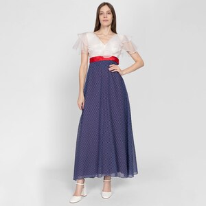 red white blue maxi dress And Printed With Slits Maxi Dress Red White Blue