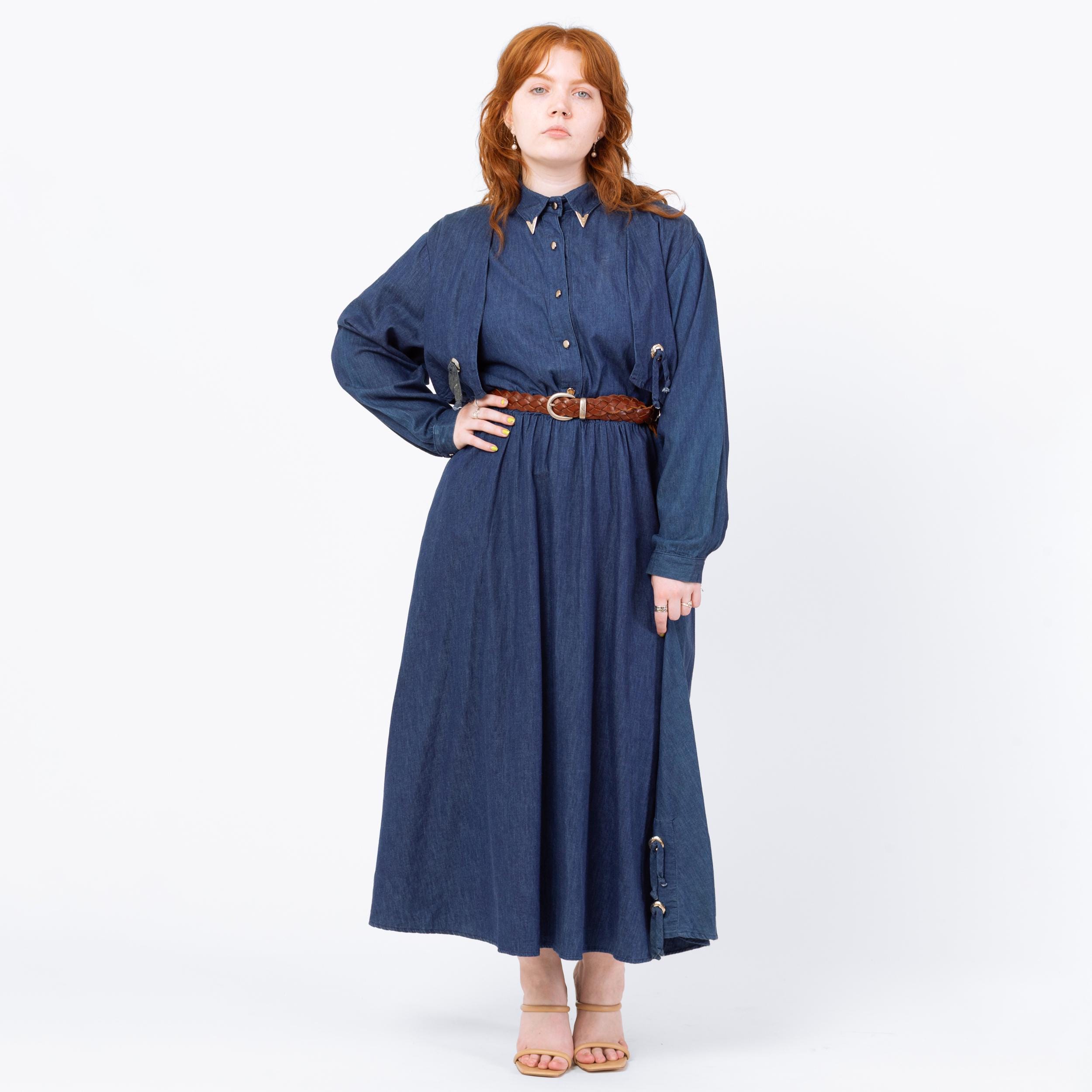 Long Chambray Dress - Etsy